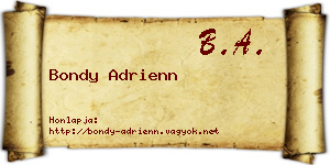 Bondy Adrienn névjegykártya